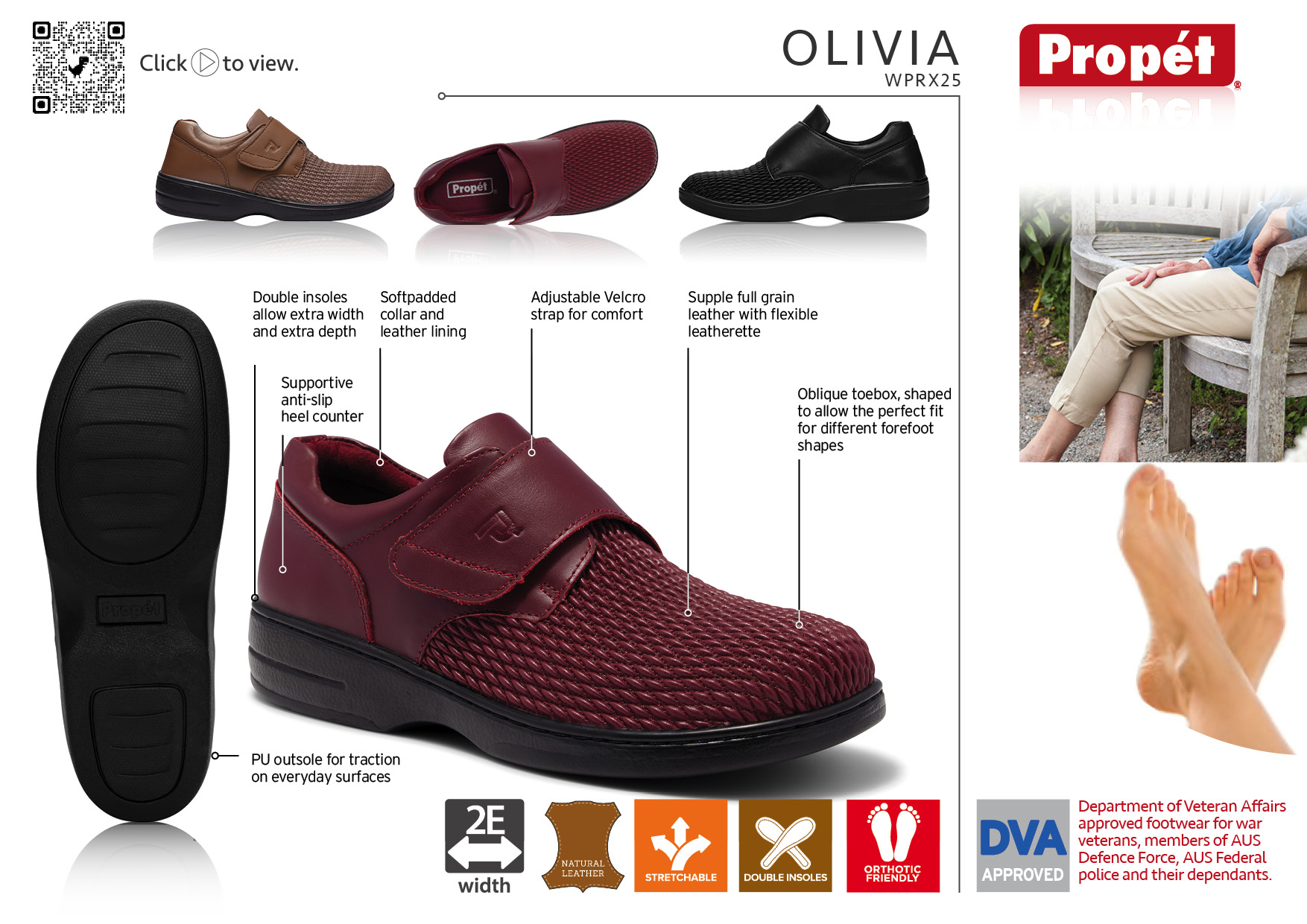 Olivia WPRX25 Shoe Information Sheet